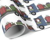 サンタのパーティーの覆いを運転するクリスマスのサンタのトラック ラッピングペーパー (ロールコーナー)