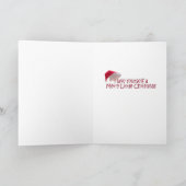 サンタのビーグル犬のクリスマスカード シーズンカード (内部)