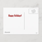 サンタのビーグル犬のクリスマスカード シーズンポストカード (裏面)