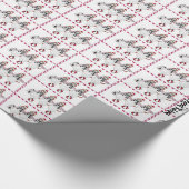 サンタのビーグル犬の包装紙 ラッピングペーパー (コーナー)