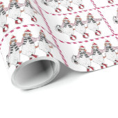 サンタのビーグル犬の包装紙 ラッピングペーパー (ロールコーナー)