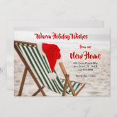 サンタのビーチチェア引越しのお知らせ 案内状 (正面/裏面)