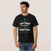 サンタのビールのクリスマスシャツを飲む可能性が高い Tシャツ (正面フル)