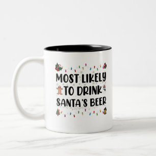 サンタのビールを飲む可能性大!クリスマス ツートーンマグカップ