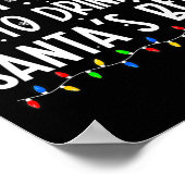 サンタのビールクリスマスドリンキを飲む可能性が最も高い ポスター (角)