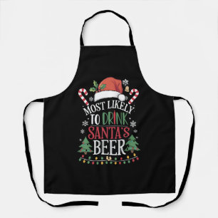 サンタのビールマッチングクリスマスを飲む可能性が最も高い エプロン