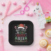 サンタのビールマッチングクリスマスを飲む可能性が最も高い ペーパープレート (パーティー)