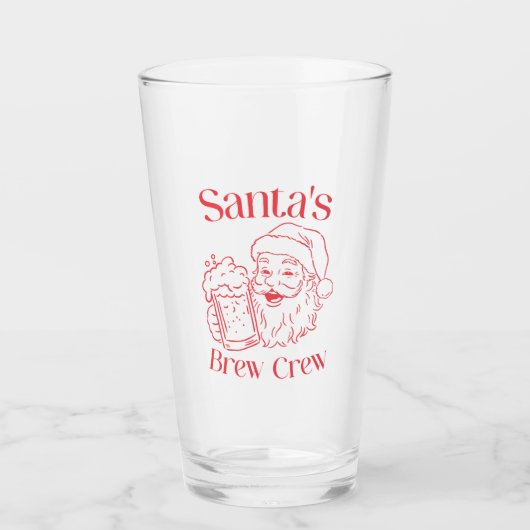 サンタのビール部隊 クリスマスビール タンブラーグラス (正面)