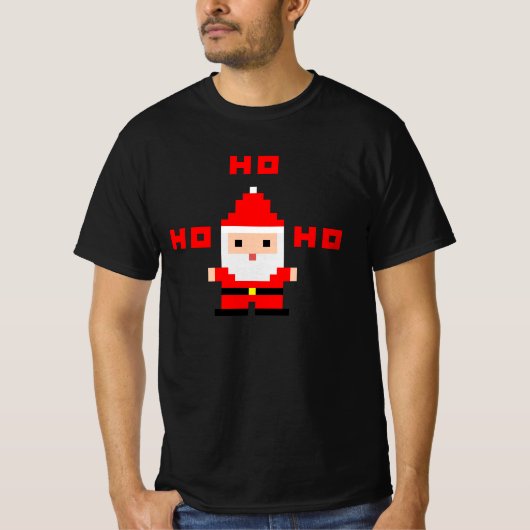 サンタのピクセルアート 2 Tシャツ (正面)