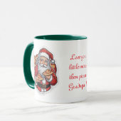 サンタのピザパーティークリスマスマグ編集可能 マグカップ (正面左)