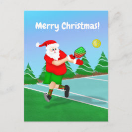 サンタのピックルボール サンタクロース メリークリスマス シーズンポストカード