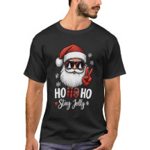 サンタのピースサイン Ho Ho Ho ステイジョリーTシャツ