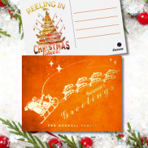 サンタのフィッシングスレイ クリスマスシーズン グリーティング