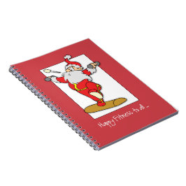 サンタのフィットネスエクササイズ クリスマス ノートブック