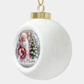 サンタのフェスティバルツリー» – うれしいクリスマス セラミックボールオーナメント (右)