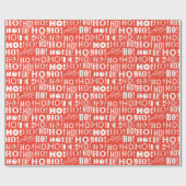 サンタのフェスティバルホー！ホー！ホー！グリーティング（オレンジ色） ラッピングペーパー (フラット)