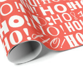 サンタのフェスティバルホー！ホー！ホー！グリーティング（オレンジ色） ラッピングペーパー (ロールコーナー)