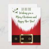 「サンタのフェスティバル挨拶」クリスマスカード シーズンカード (正面/裏面)