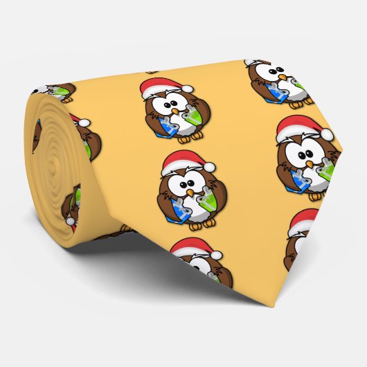 サンタのフクロウ ネクタイ (ロール)
