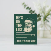 サンタのブラックリストに載ってるやつ Christmas  ポストカード (スタンド正面)