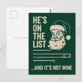 サンタのブラックリストに載ってるやつ Christmas  ポストカード (正面/裏面)