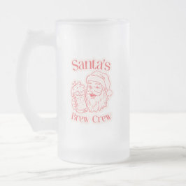 サンタのブルワリー仲間 クリスマス フロストグラスビールジョッキ