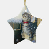 サンタのブーツで子猫 セラミックオーナメント (右)