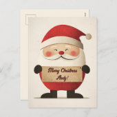 サンタのプライベートメッセージ シーズンポストカード (正面/裏面)