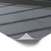 サンタのプレゼントを届ける屋上のクロースさん ポスター (角)