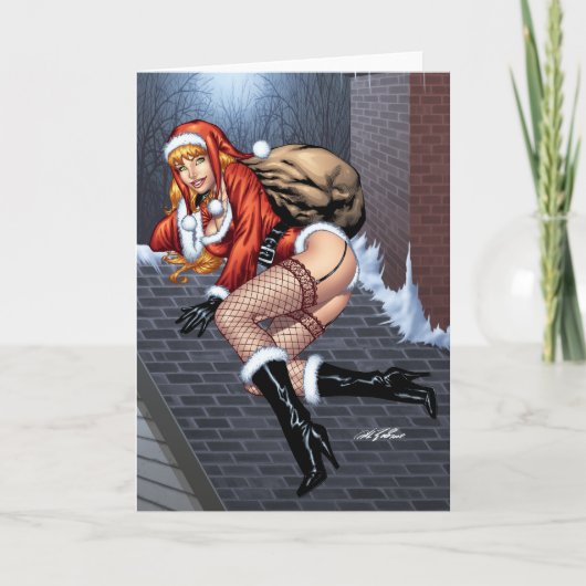 サンタのプレゼントを提供しているクロースRooftop氏 シーズンカード (正面)