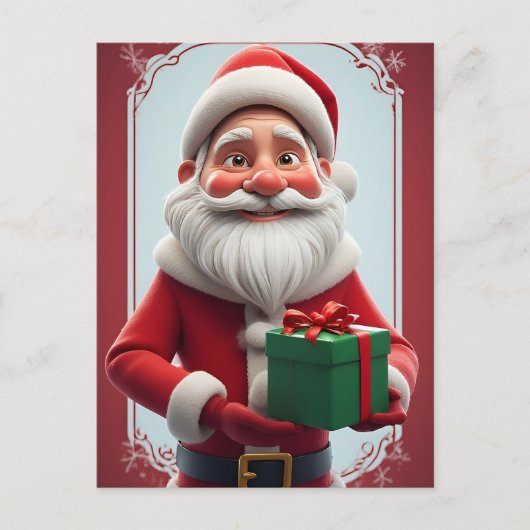 🎄サンタのプレゼント🎁クリスマスの冬 ポストカード (正面)