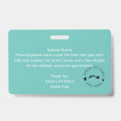 サンタのプレゼント運搬免許証（子供用） バッジ (裏面)