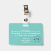 サンタのプレゼント運搬免許証（子供用） バッジ (裏面 （クリップ付）)