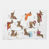 サンタのヘルパーお茶タオル キッチンタオル (横)