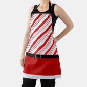 サンタのヘルパーかわいいストライプのクリスマス エプロン (インサイチュ)