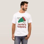 サンタのヘルパーのために大声で叫ぶ Tシャツ (正面フル)