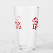 サンタのヘルパーのクリスマス装飾文字ガラス タンブラーグラス (左)