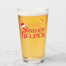 サンタのヘルパーのクリスマス装飾文字ガラス