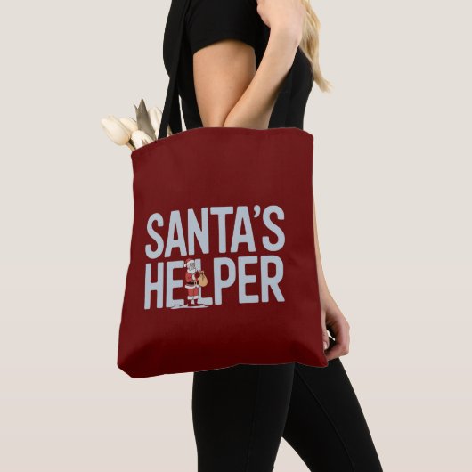 サンタのヘルパークリスマス トートバッグ (クローズアップ)