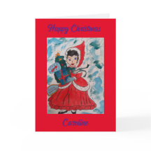 サンタのヘルパーパーソナライズされたクリスマスカード