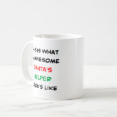 サンタのヘルパー素晴らし、 コーヒーマグカップ (正面左)