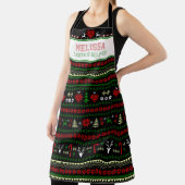 サンタのヘルパー醜いクリスマスセーター大 エプロン (インサイチュ)