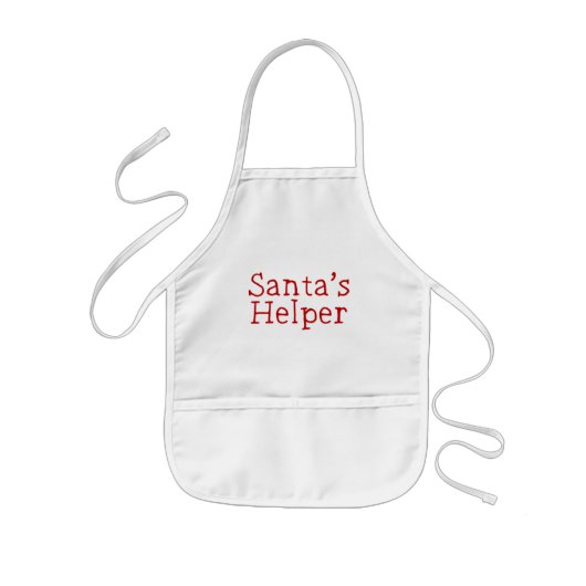 サンタのヘルパー – クリスマスエプロン 子供用エプロン (正面)
