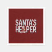 サンタのヘルパー・クリスマス スタンダードカクテルナプキン (正面)