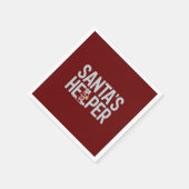 サンタのヘルパー・クリスマス スタンダードカクテルナプキン (角)