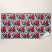 サンタのヘルパー・クリスマス ビーチタオル (正面)