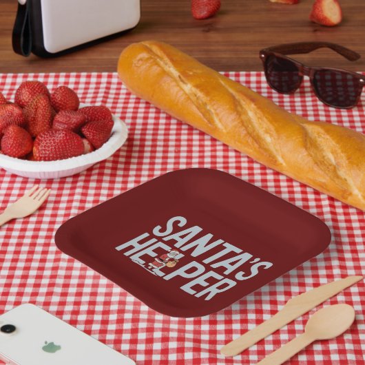 サンタのヘルパー・クリスマス ペーパープレート (ピクニック)