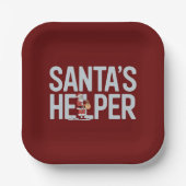 サンタのヘルパー・クリスマス ペーパープレート (正面)