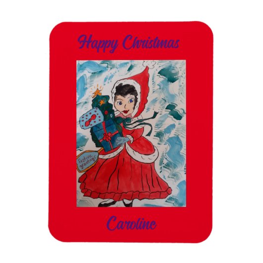 サンタのヘルパー・クリスマス マグネット (縦)