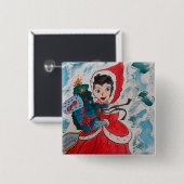 サンタのヘルパー・クリスマス 缶バッジ (正面&裏面)